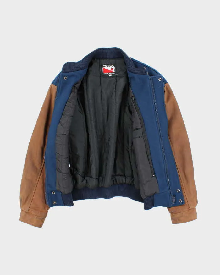 Vintage 90's Pepsi Cola Embroidered Leather Varsity Jacket - M sold by Rokit product image thumbnail 5