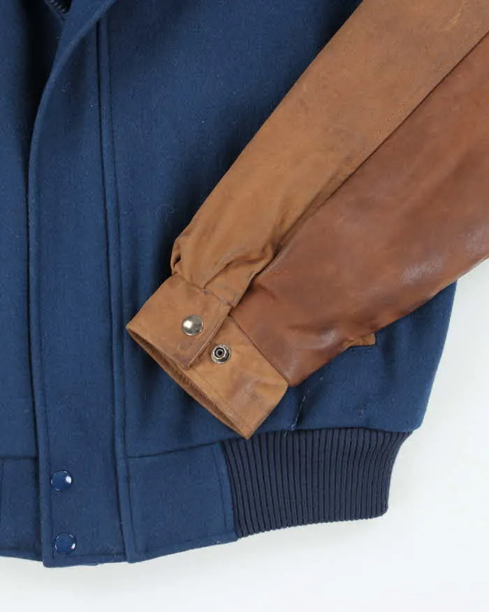 Vintage 90's Pepsi Cola Embroidered Leather Varsity Jacket - M sold by Rokit product image thumbnail 4