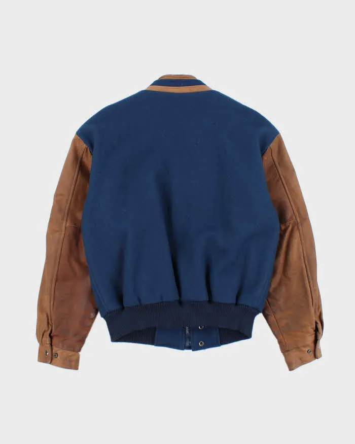 Vintage 90's Pepsi Cola Embroidered Leather Varsity Jacket - M sold by Rokit product image thumbnail 2