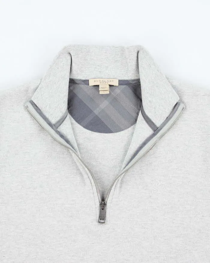 Vintage Burberry Brit Small Embroidered Logo Quarter Zip Sweatshirt - L sold by Rokit product image thumbnail 3
