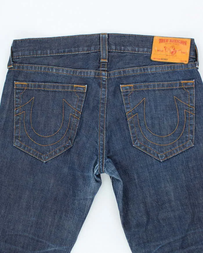 Vintage Y2K True Religion Dark Wash Baggy Jeans - W38 L35 sold by Rokit product image thumbnail 4