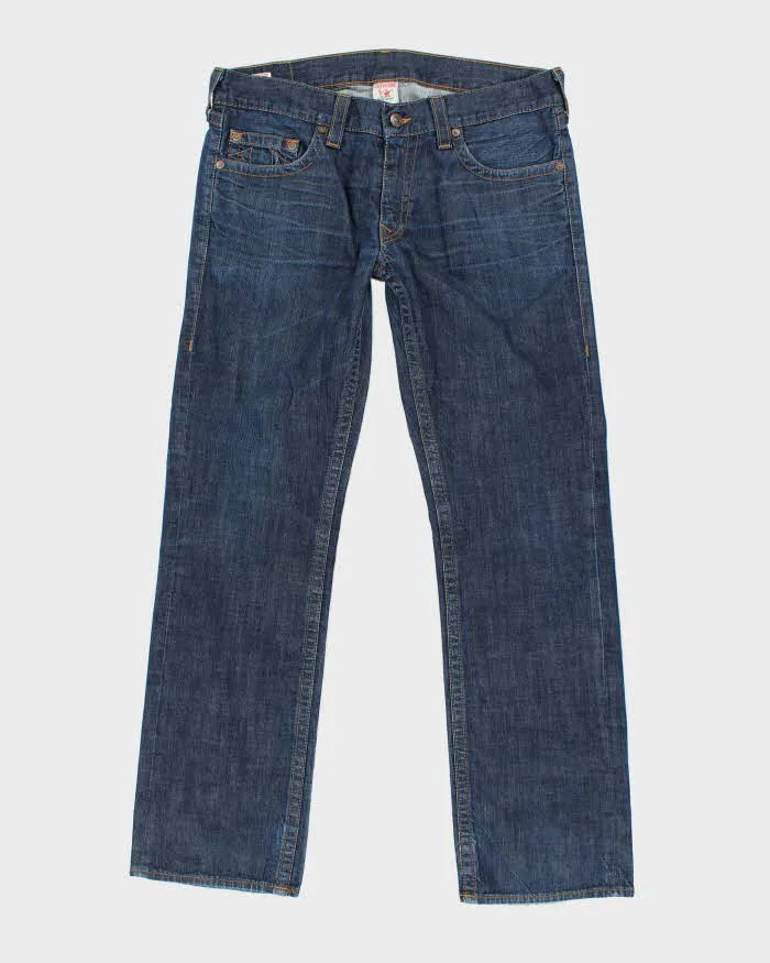 Vintage Y2K True Religion Dark Wash Baggy Jeans - W38 L35 sold by Rokit