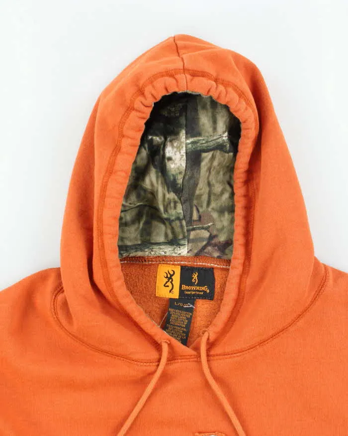 Vintage Y2k 00s Browning Orange Hoodie - L sold by Rokit product image thumbnail 3
