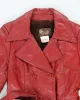 Vintage 70s Sears Red Lined Leather Jacket - S sold by Rokit