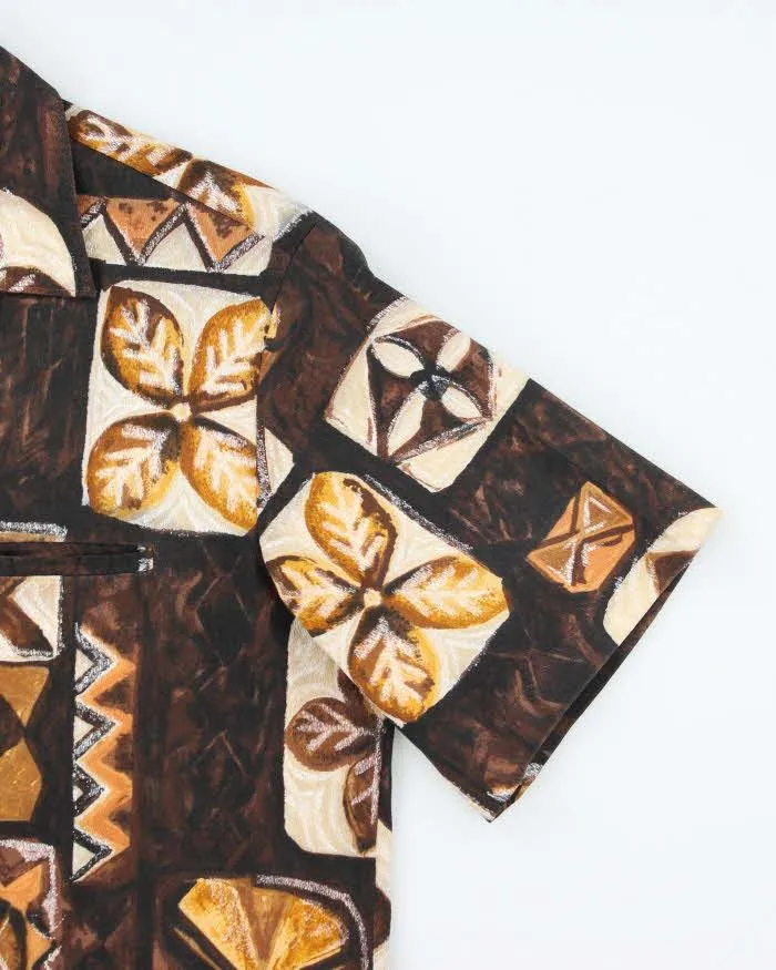 Vintage 60s Malihini Brown Hawaiian Shirt - L sold by Rokit product image thumbnail 5
