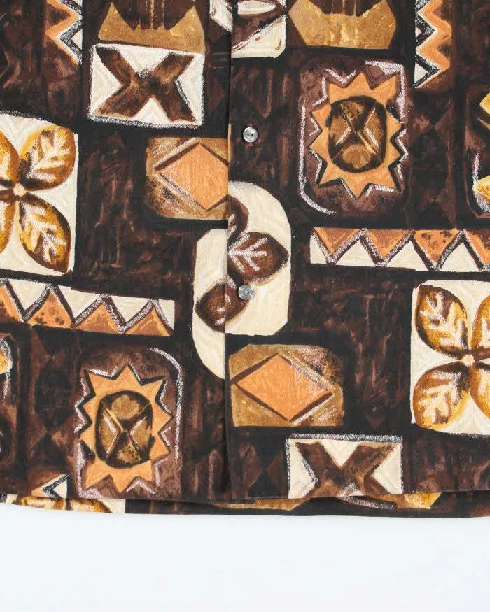 Vintage 60s Malihini Brown Hawaiian Shirt - L sold by Rokit product image thumbnail 4