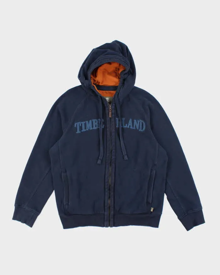 Vintage Y2K Timberland Spell Out Zip Up Hoodie - L sold by Rokit