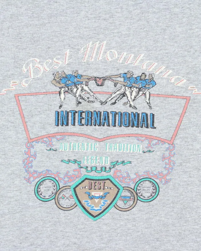 Vintage 90's Sports Graphic Ringer Style Sweatshirt - M sold by Rokit product image thumbnail 4