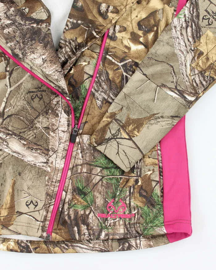 Vintage Women's Y2K Real Tree Camouflage Assyemtrical Zip Up Hoodie - M sold by Rokit product image thumbnail 4