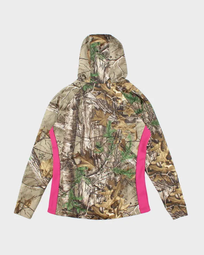 Vintage Women's Y2K Real Tree Camouflage Assyemtrical Zip Up Hoodie - M sold by Rokit product image thumbnail 2