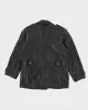 Vintage Black Leather Zip-Up Biker Jacket - L sold by Rokit