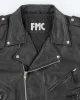 Vintage 90's FMC Heavyweight Oversized Leather Biker Jacket - XL sold by Rokit