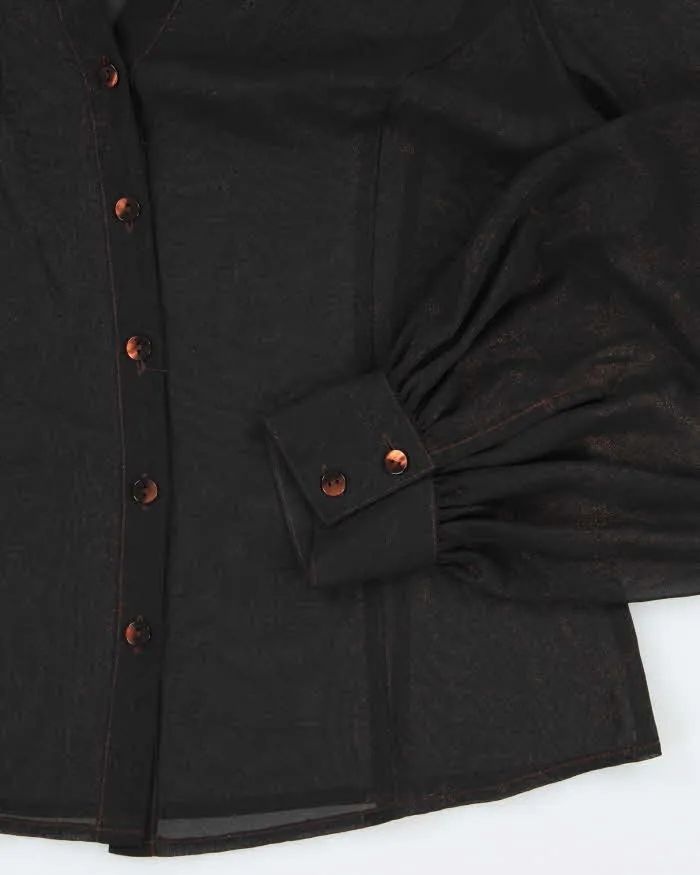 Vintage Y2k 00s Mexx Sparkly Mesh Blouse - M sold by Rokit product image thumbnail 4