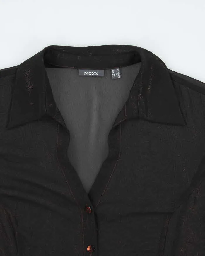 Vintage Y2k 00s Mexx Sparkly Mesh Blouse - M sold by Rokit product image thumbnail 3