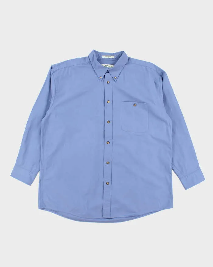 Vintage Orvis Plain Blue Long Sleeve Shirt - XL sold by Rokit