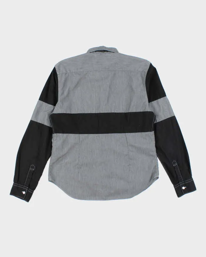 Comme Des Garcons Black and Grey Block Long SLeeve Shirt - M sold by Rokit product image thumbnail 2