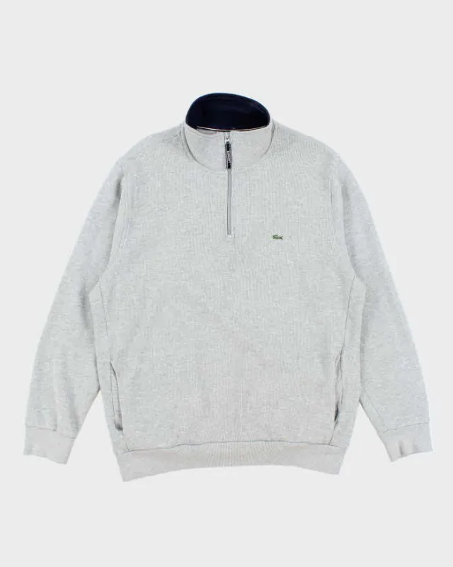 Vintage Y2K Lacoste Quarter Zip Sweatshirt - XXL sold by Rokit