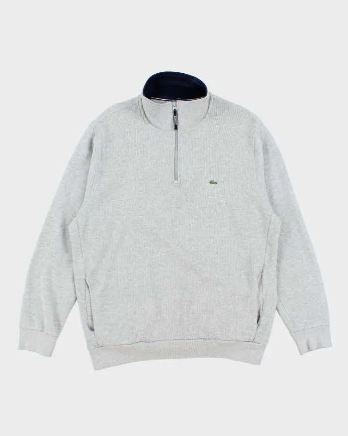 Vintage Y2K Lacoste Quarter Zip Sweatshirt - XXL sold by Rokit