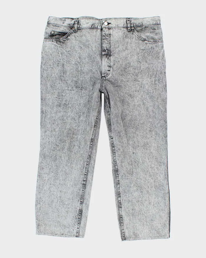 Vintage Lee Grey Acid Wash Relaxed Fit Jeans - W38 L26 sold by Rokit