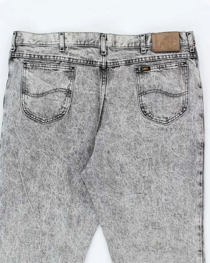 Vintage Lee Grey Acid Wash Relaxed Fit Jeans - W38 L26 sold by Rokit product image thumbnail 4