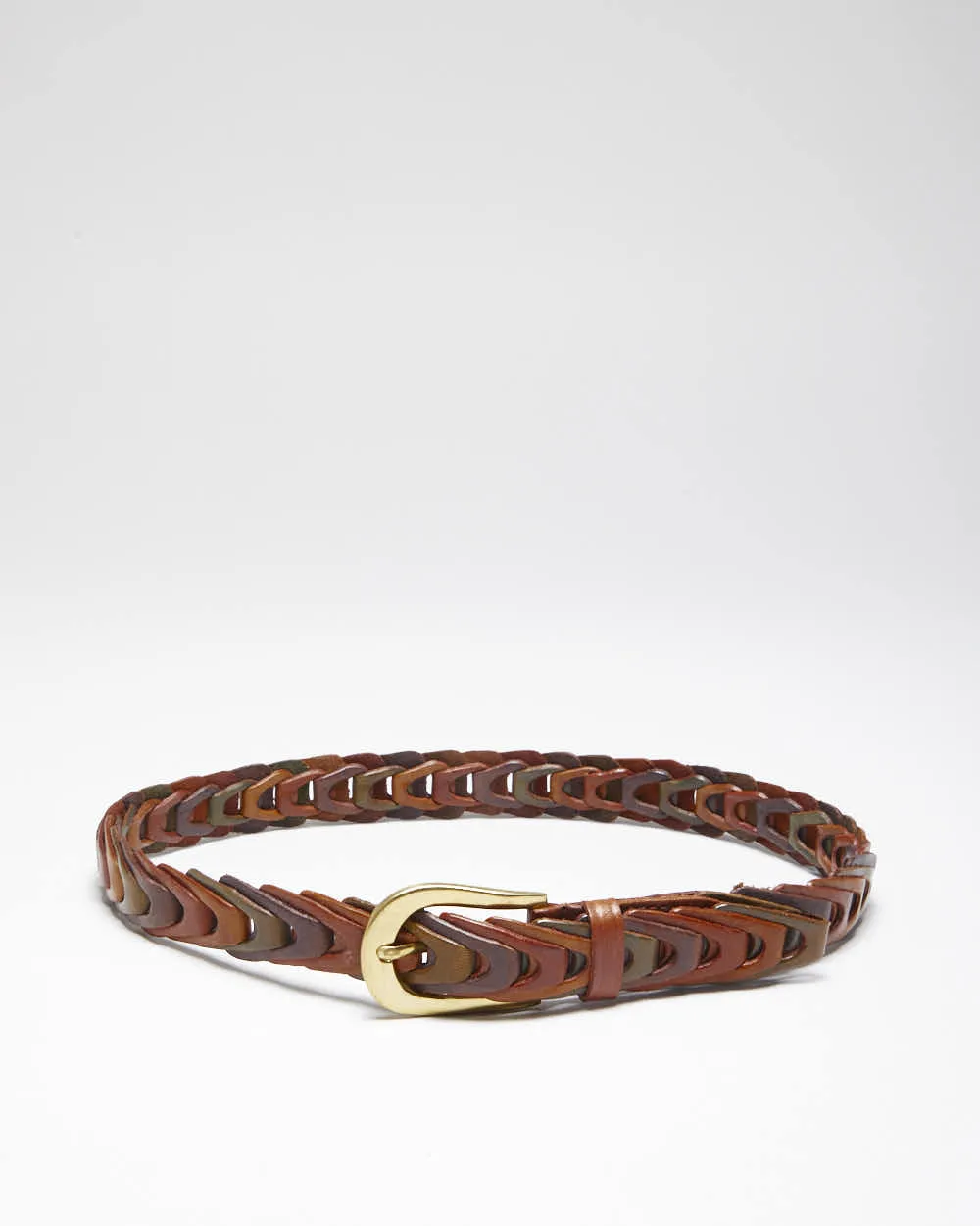 Vintage Y2K Western Style Woven Brown Leather Belt - OS sold by Rokit product image thumbnail 2