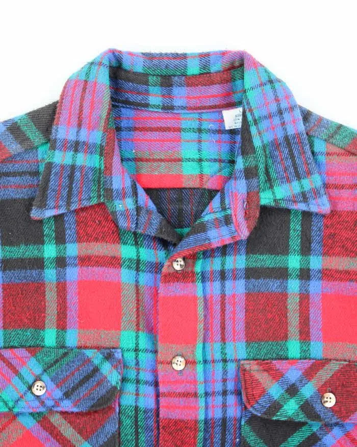 Vintage 90's Heavyweight Button Up Flannel Shirt - L sold by Rokit product image thumbnail 3