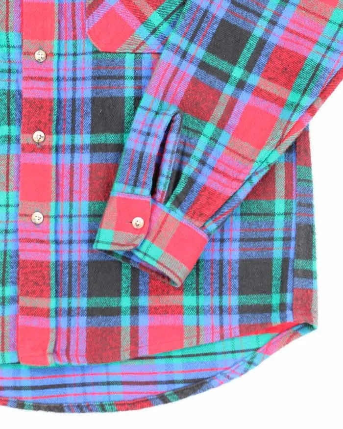 Vintage 90's Heavyweight Button Up Flannel Shirt - L sold by Rokit product image thumbnail 4