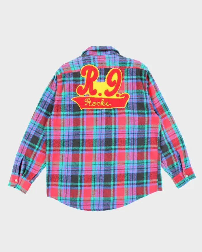 Vintage 90's Heavyweight Button Up Flannel Shirt - L sold by Rokit product image thumbnail 2