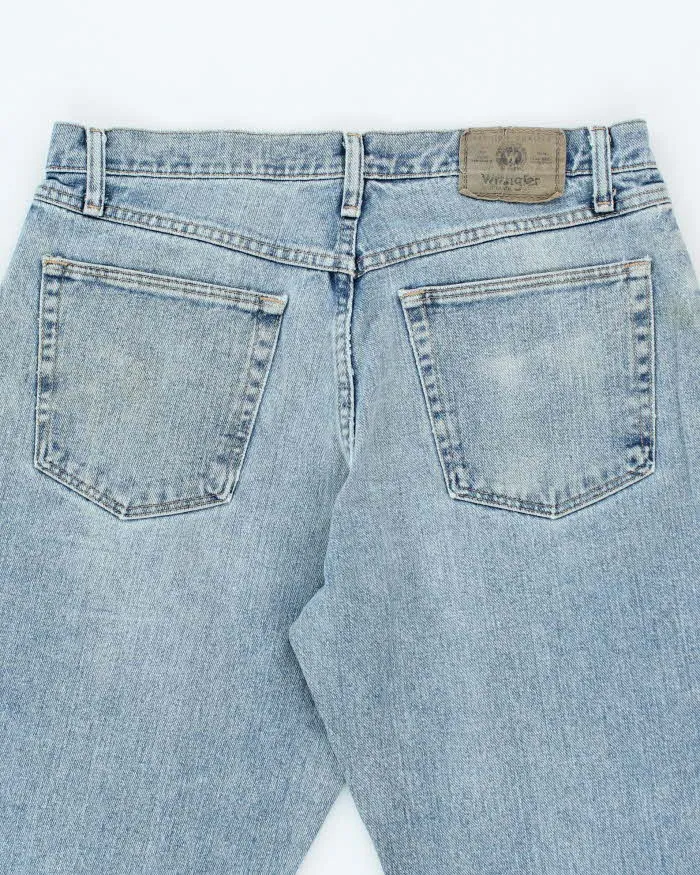 Vintage 90's Wrangler Faded Medium Wash Straight Leg Jeans - W30 L29 sold by Rokit product image thumbnail 4