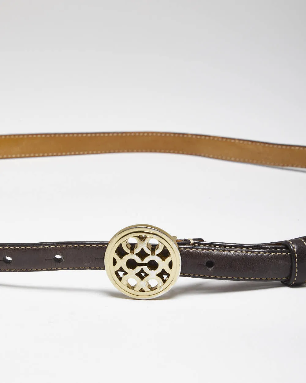 Vintage Y2k 00s Coach Skinny Leather Belt - W33-W37 sold by Rokit product image thumbnail 3