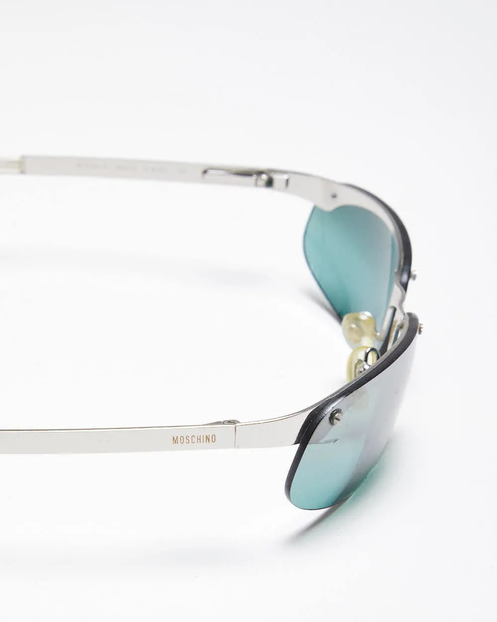 Vintage Moschino Small Frame Blue Lenses Sunglasses sold by Rokit product image thumbnail 3