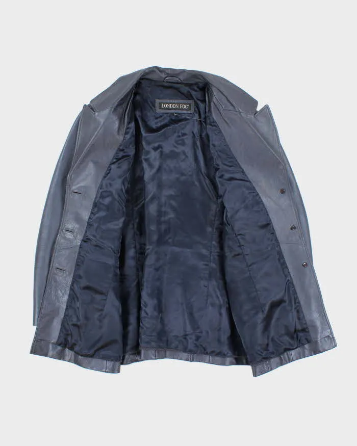 Vintage Women's 90's London Fog Double Breasted Leather Blazer - L sold by Rokit product image thumbnail 5