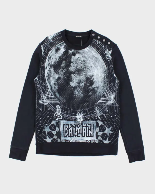 Vintage 90's Balmain All Over Print Gothic Style Sweatshirt - XL sold by Rokit