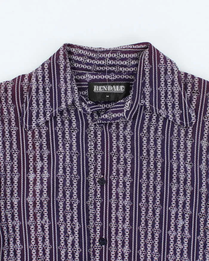 Vintage 80s Rendale Mesh Purple Shirt - L sold by Rokit product image thumbnail 3
