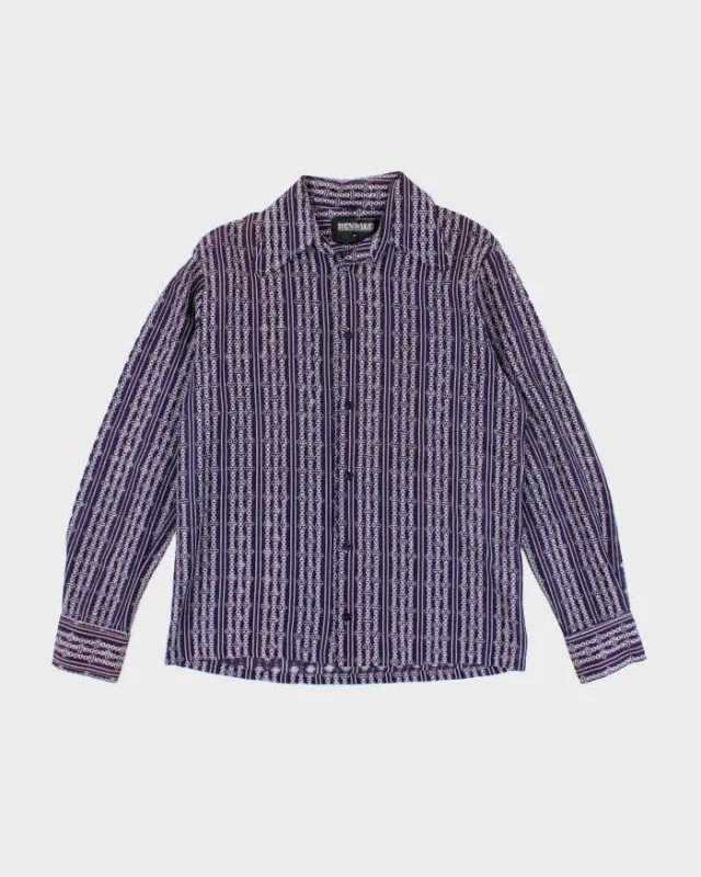 Vintage 80s Rendale Mesh Purple Shirt - L sold by Rokit