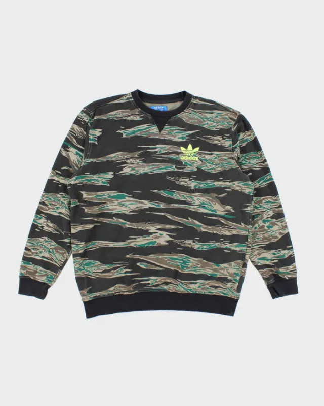 Vintage Y2K Adidas Tree Bark Camo Sweatshirt - L sold by Rokit