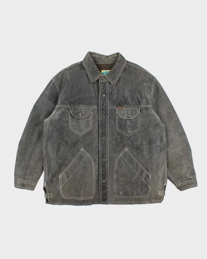 Vintage 90s Diesel Distressed Oversized Leather Jacket - XL sold by Rokit