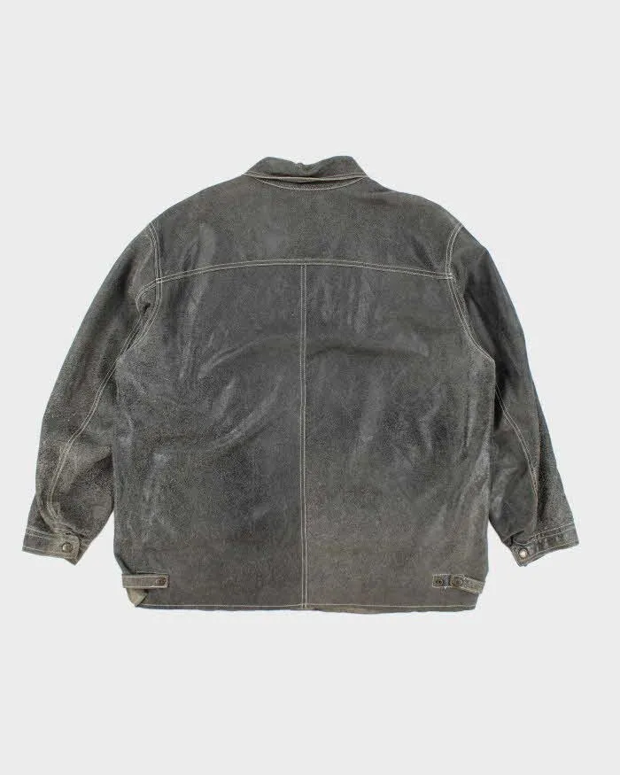 Vintage 90s Diesel Distressed Oversized Leather Jacket - XL sold by Rokit product image thumbnail 2