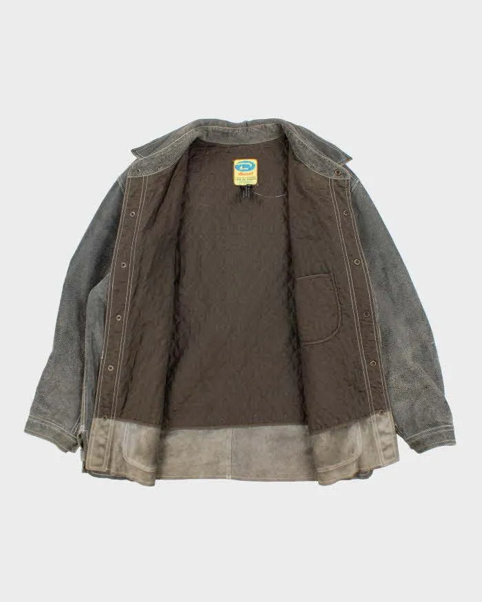 Vintage 90s Diesel Distressed Oversized Leather Jacket - XL sold by Rokit product image thumbnail 5