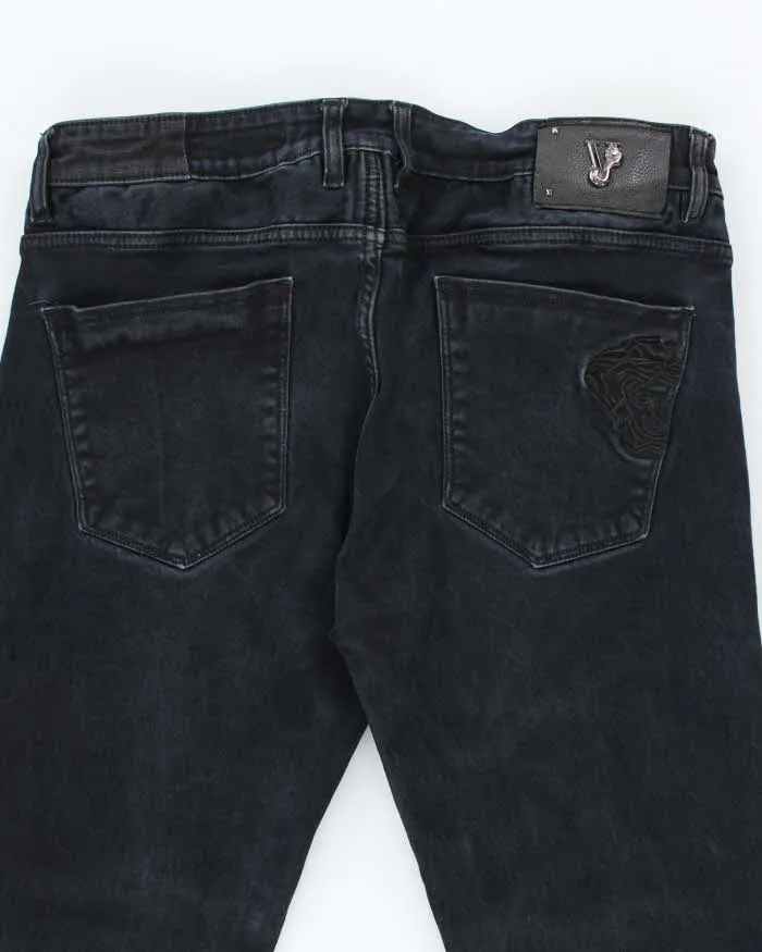 Vintage Y2K Versace Black Wash Slim Fit Jeans - W33 L26 sold by Rokit product image thumbnail 4