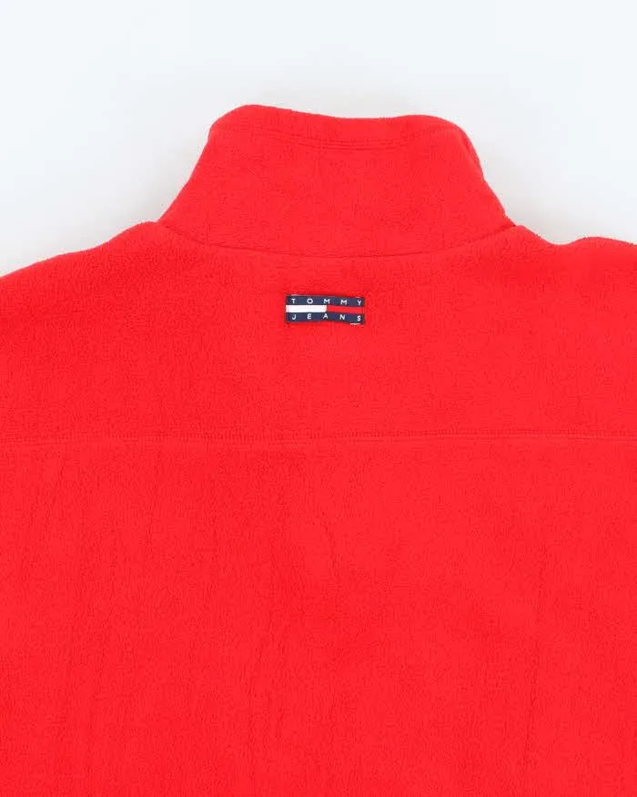 Vintage Tommy Jeans Red Quarter-Zip Fleece - XL sold by Rokit product image thumbnail 5