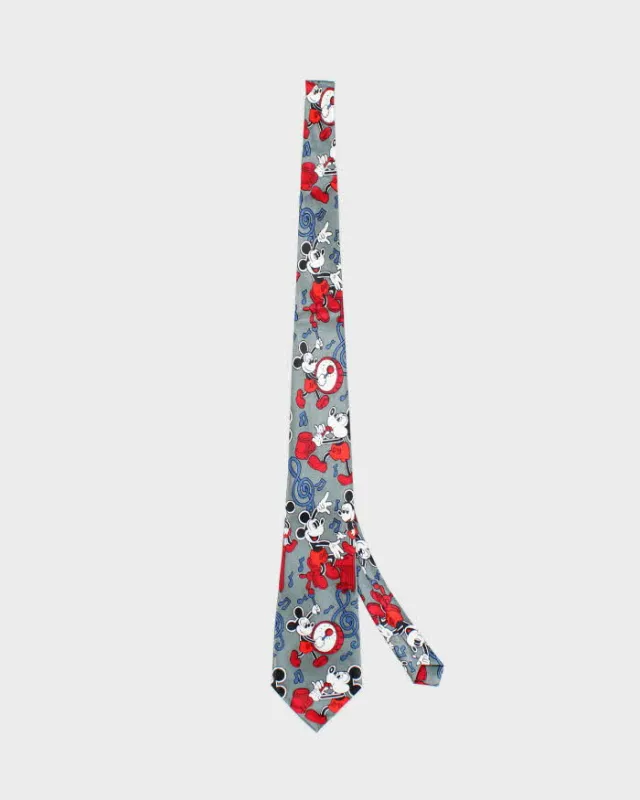 Vintage Mickey Mouse Silk Blend Tie sold by Rokit