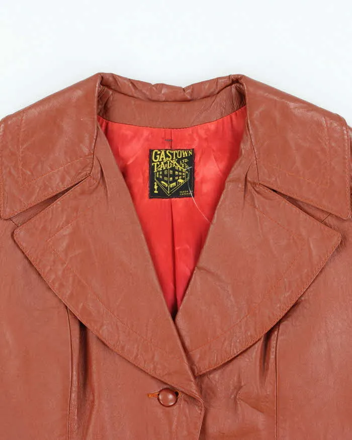 Vintage Women's 70's Gas Town Ltd Double Breasted Leather Trench Coat - M sold by Rokit product image thumbnail 3