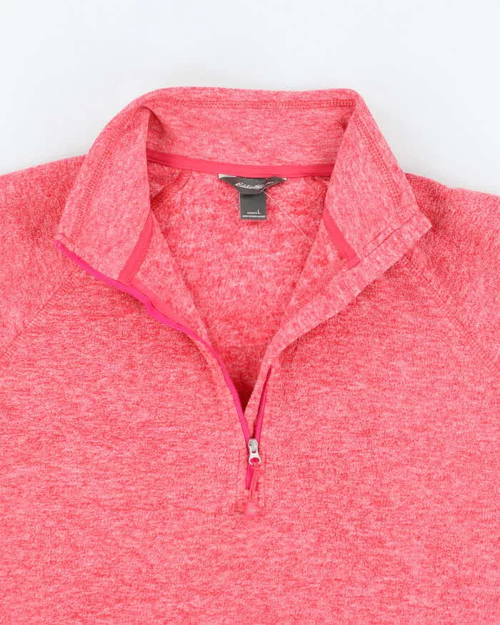 Vintage Eddie Bauer Pink Quarter-Zip Fleece - L sold by Rokit product image thumbnail 3
