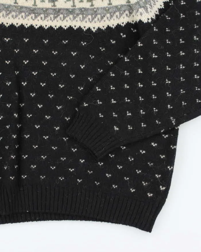 Vintage 90's Eddie Bauer Heavyweight Wool Patterned Knit Jumper - M sold by Rokit product image thumbnail 4