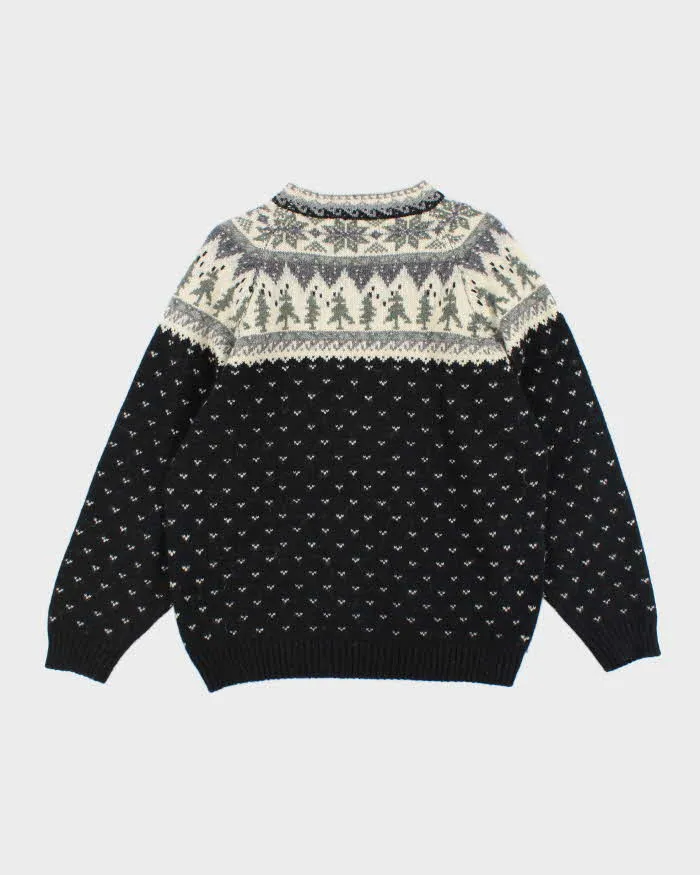 Vintage 90's Eddie Bauer Heavyweight Wool Patterned Knit Jumper - M sold by Rokit product image thumbnail 2