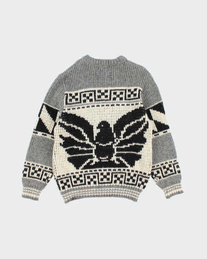 Vintage 80's Chunky Patterned Eagle Wool Chunky Knit Jumper - L sold by Rokit product image thumbnail 2