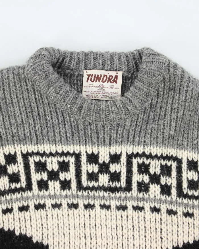 Vintage 80's Chunky Patterned Eagle Wool Chunky Knit Jumper - L sold by Rokit product image thumbnail 3