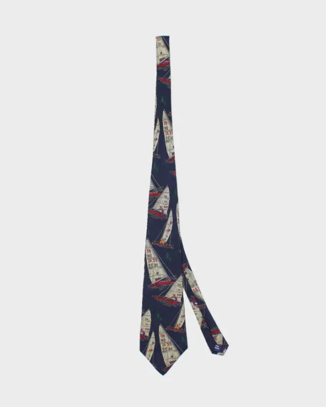Vintage 90s Nautica Silk Tie sold by Rokit