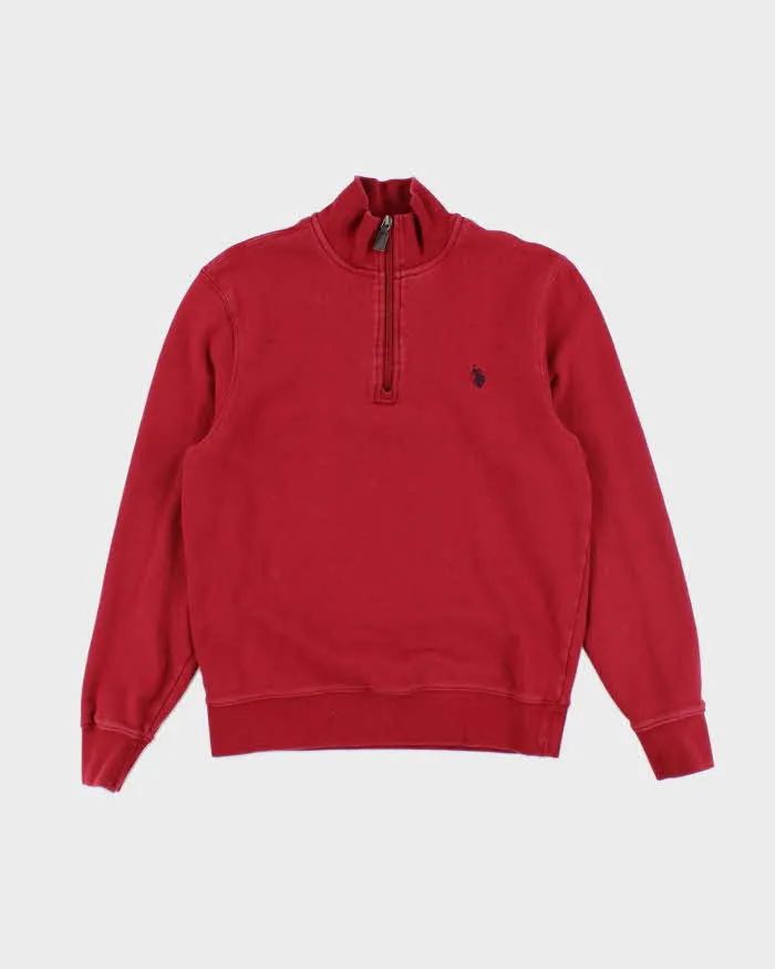 Vintage 2000's U.S. Polo Assn Quarter Zip Sweatshirt - S sold by Rokit